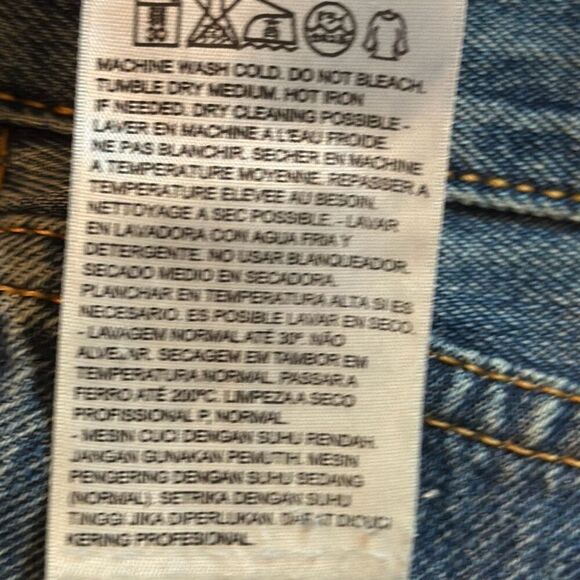 Levi’s Mens 501 Straight Jeans Button Fly size W34 x L29 - Picture 8 of 10